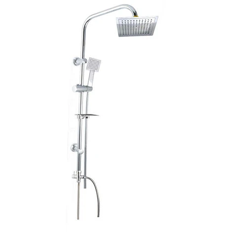 Colonna Doccia Da Bagno Moderna Saliscendi Con Soffione Quadrato Doccetta Telefono E Portasapone Per Box Doccia 1 Colonna Doccia Da Bagno Moderna Saliscendi Con Soffione Quadrato Doccetta Telefono E Portasapone Per Box Doccia