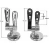 Coppia Fissaggio Cerniere Copriwater Montaggio Ad Espansione Wc Universali In Ottone Cromo