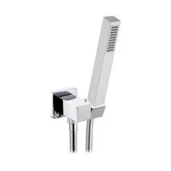 PRESA ACQUA QUADRATA SUPPORTO IN OTTONE + DOCCETTA POLAR + FLESSIBILE Cromo