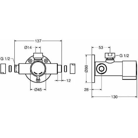 Miscelatore Temporizzato Doccia Da Parte Con Alimentazione Esterna Idral Minimal 08133 - 08133-30 25 Secondi 2 Miscelatore Temporizzato Doccia Da Parte Con Alimentazione Esterna Idral Minimal 08133 - 08133-30 25 Secondi - immagine 2