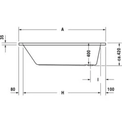 Vasca Da Bagno In Acrilico Bianco DURAVIT D-Code Da Incasso, 1600 X 700 Mm - Art. 700096 00 00 0 0000 -Stile Bagno 49696639 5