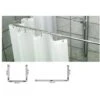 Trade Shop - Supporto Tenda Doccia In Acciaio Grigio Bagno 90x90x90 Bastone Asta Telaio Curvo