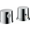 Hansgrohe AXOR Uno Cerchio Per Vasca Da Bagno A 2 Fori, Termostato, 2 Utenze, Colorazione: Cromo - 38480000