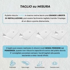 Piatto Doccia Filo Pavimento Karen 100x120 In Resina Bianco Pietra 9 Piatto Doccia Filo Pavimento Karen 100x120 In Resina Bianco Pietra -Stile Bagno 49981191 5