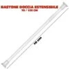 Trade Shop - Bastone Asta Telescopica Per Doccia Tenda Armadio Estensibile Da 70 A 120 Cm