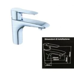 Trade Shop - Miscelatore Per Vasca In Acciaio Bagno Doppia Manopola Rubinetto Rubinetteria