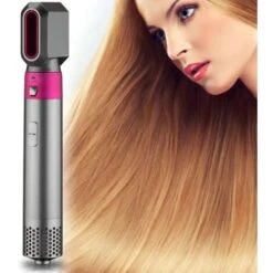 Trade Shop - Spazzola Piastra Arricciacapelli Phon Asciugacapelli 5in1 Multifunzione Ceramica -Stile Bagno 50144672 3