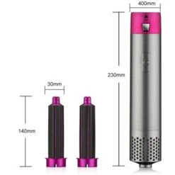 Trade Shop - Spazzola Piastra Arricciacapelli Phon Asciugacapelli 5in1 Multifunzione Ceramica -Stile Bagno 50144672 4