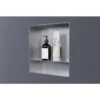 Nicchia Da Parete Senza Telaio In Acciaio Inox Con Ripiano Portaoggetti NT303010X - 30 X 30 X 10 Cm (L X A X P) - Colore Selezionabile Acciaio Satinato