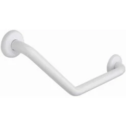 METAFORM - MANIGLIONE EPOXY CON ANGOLO A 45° IN ACCIAIO VERNICIATO - COLORE BIANCO