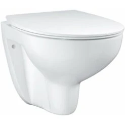 Grohe Bau Ceramic - WC Sospeso Con Copriwater Slim, Softclose, Rimless, Bianco Alpino 39899000