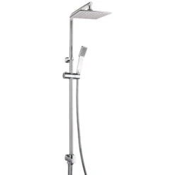 Colonna Doccia Mercurio Con Soffione Quadrato 20x20 E Doccia Mono Getto