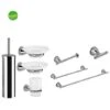 ACCESSORI DA BAGNO A PARETE GEDY GENZIANA 8 PZ CROMO