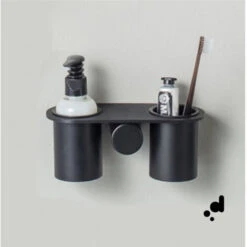 EVER Dot Mensola Porta Bicchieri Nero Opaco Codice Prod: EVDT501 -Stile Bagno 51067272 3