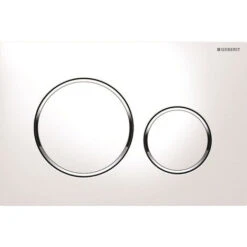 GEBERIT Sigma 20 115.882.kj.1 Placca 2 Tasti Bianco/cromato/bianco Codice Prod: 115.882.KJ.1