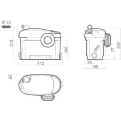 Macinino Silenzioso (2 Apparecchi + WC) Watermatic -Stile Bagno 51658630 4