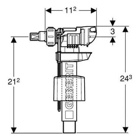 Valvola A Galleggiante Unifill Geberit 2 Valvola A Galleggiante Unifill Geberit - immagine 2