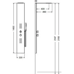 Pannello Doccia Idromassaggio Jesolo Acciaio Inox Nero Opaco Miscelatore Incasso A 3 Vie -Stile Bagno 51925062 4