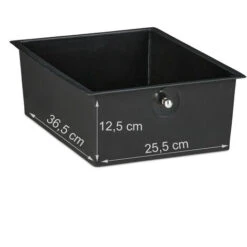 Relaxdays Carrellino Salvaspazio Con 4 Cassetti, Metallo & Plastica, Carrello Porta Trucchi Da Bagno, Multiuso, Nero -Stile Bagno 51980501 5