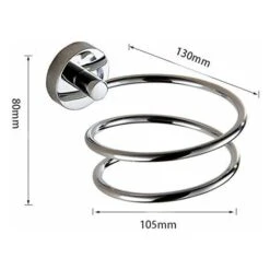 Supporto Per Asciugacapelli Supporto Per Asciugacapelli Supporto Per Parete In Alluminio Asciugacapelli A Spirale Supporto A Molla Acciaio Inossidabile SUS304 -Stile Bagno 52007229 5