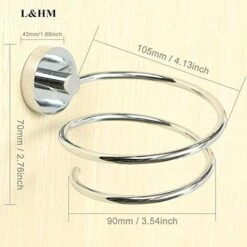 Supporto Per Asciugacapelli A Parete Cromato, Acciaio Inossidabile 304 (11 X 8,5 X 13 Cm), Portaoggetti Per Asciugacapelli, Accessori Da Bagno -Stile Bagno 52007293 3