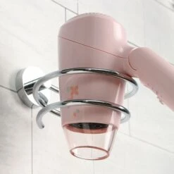 Supporto Per Asciugacapelli A Parete Cromato, Acciaio Inossidabile 304 (11 X 8,5 X 13 Cm), Portaoggetti Per Asciugacapelli, Accessori Da Bagno -Stile Bagno 52007293 4