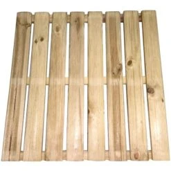 Pedana In Pino Impregnato In Autoclave Antiscivolo 50x50x3,2 Cm Per Piscina Mare Esterno