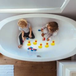 Relaxdays Adesivi Per Vasca Da Bagno Per Bambini, Set 5 Sticker A Anatra, Con Ventose, Antiscivolo Per Doccia, Giallo -Stile Bagno 52401269 3