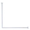 Bastone Per Tenda Doccia Universale Regolabile Angolare Aste 80x80 Cm Bianco