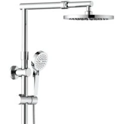 Colonna Doccia Cromata Con Braccio E Asta Estensibili - Serie Madeira -Stile Bagno 52493659 3