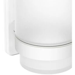 Porta Bicchiere A Muro In Acciaio Bianco E Vetro Satinato - Serie Blend -Stile Bagno 52493685 3