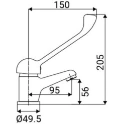 Miscelatore Lavabo Piano Con Leva Clinica -Stile Bagno 5279660 3