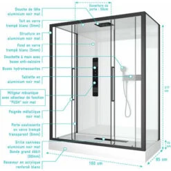 Cabina Doccia Rettangolare 160x85x215 Cm - Fabbrica 2 Xxl -Stile Bagno 52871299 4