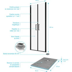 Pacchetto A Parete Doccia Da 90x200 Cm + Vassoio Doccia Con Piastrelle 90x160 Sovrapposizione 8 Pacchetto A Parete Doccia Da 90x200 Cm + Vassoio Doccia Con Piastrelle 90x160 Sovrapposizione -Stile Bagno 52871302 4