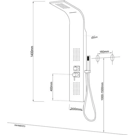 Colonna Doccia Jungle 4 Funzioni Acciaio Inox Anticalcare Getto A Cascata 2 Colonna Doccia Jungle 4 Funzioni Acciaio Inox Anticalcare Getto A Cascata - immagine 2