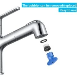 ONECE Rubinetto Bagno Lavabo Nero Con Doccetta Estraibile A Doppia Funzione, Miscelatore Monocomando Lavabo In Ottone, Rubinetti Lavabo Per Bagno, Aeratore Rimovibile -Stile Bagno 53052552 3