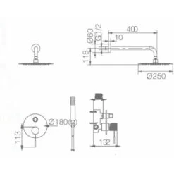 Set Doccia Termostatico Oro Spazzolato Linea Imex GTD038/OC -Stile Bagno 53286199 3