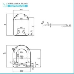Tavoletta Wc Dedicata Dolomite Clodia In Legno Rivestito Bianco Con Cerniere -Stile Bagno 53345442 3