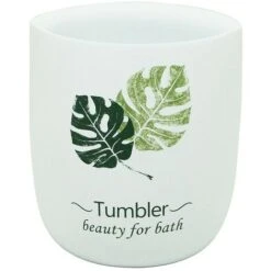 Bicchiere Porta Spazzolini In Poliresina - Serie Leaf