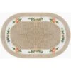 SOEKAVIA Tappeto Bagno Tappeto Casa Ovale Da 50x80 Cm In Microfibra Assorbente Con Base In Gomma Antiscivolo, Arredamenti Casa, Design Moderno Floreale, Tappeto Per Bagno, Camera Letto - Cammello