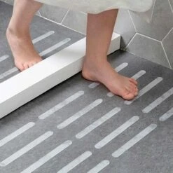 SLIDE DOCCIA : Set Di 5 Strisce Trasparenti Antiscivolo Per Doccia E Vasca Da Bagno