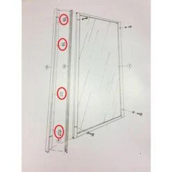 Ricambio Blocchetto Ancoraggio Profilo Cesana Serie 680 9801055233 -Stile Bagno 54043721 3