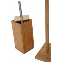 Nova Piantana Portarotolo E Portascopino Da Bagno In Legno Di Bambu -Stile Bagno 54080574 3