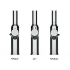 Rubinetto 4 Vie Miscelatore Cucina Nero Opaco Con Canale Separato Per Acqua Filtrata, Canna A L - Serie BOD -Stile Bagno 54093702 3