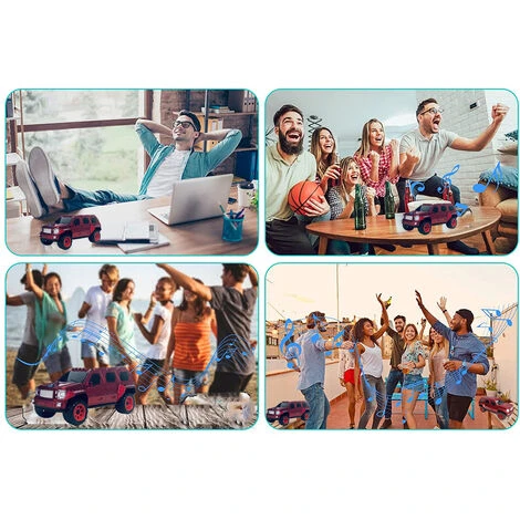 Cassa Speaker Bluetooth Forma Auto Suv Stereo TF USB AUX Portatile Led LD00762 2 Cassa Speaker Bluetooth Forma Auto Suv Stereo TF USB AUX Portatile Led LD00762 - immagine 2