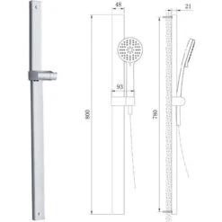 Rubinetto Doccia Termostatico 4021 Per Montaggio A Parete - Asta Doccia, Flessibile Doccia E Doccetta Opzionale Senza Flessibile, Senza Asta Doccia, Senza Doccetta -Stile Bagno 54208374 4