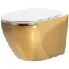 VASO WC SOSPESO REA CARLO MINI FLAT GOLD/WHITE