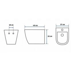 VASO WC SOSPESO REA CARLO MINI FLAT GOLD/WHITE -Stile Bagno 54294975 4