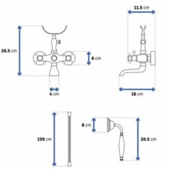 RUBINETTO DA VASCA REA RETRO OLD BLACK -Stile Bagno 54295004 5
