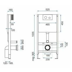 SUPPORTO SET DA INCASSO PER WC CON BOTTONE F LIGHT GOLD -Stile Bagno 54295320 5